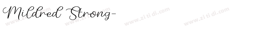 Mildred Strong字体转换